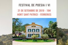 L’Hort de Sant Patrici serà escenari del recital “Vers a la vinya”, un maridatge entre poesia i vi 