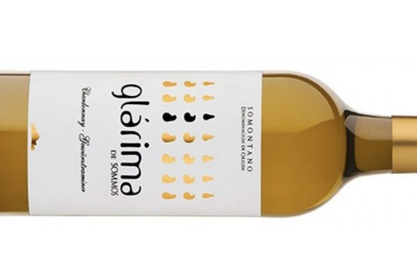 Glárima de Sommos Blanc, elaborat amb Chardonnay i Gewürstraminer