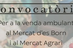 S’obre el termini d’inscripció per al Mercat del Born i el Mercat Agrari de Ciutadella per a 2022