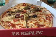 La pizza vegetal d'Es Replec