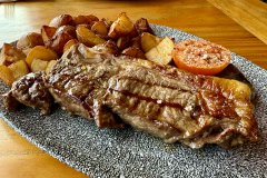 L'entrecot de llom baix de vaca vella a la brasa des Replec