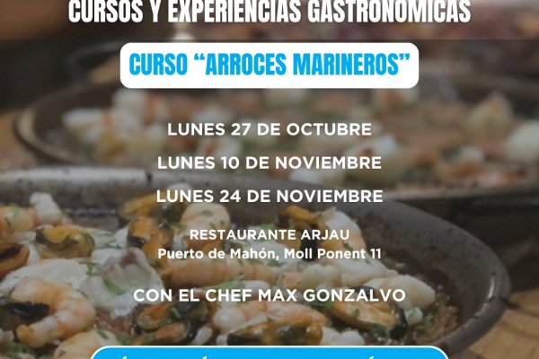 Cómete Menorca Cooking Courses: Seafood Rice Dishes at Arjau, Port of Mahón