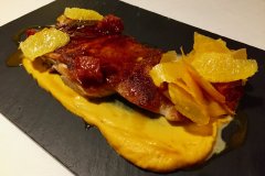 La porcella amb cítrics del Mon Restaurant