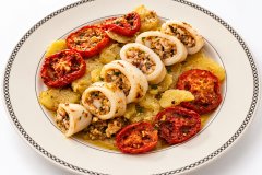 Menorcan-style baked squid casserole at Calucha