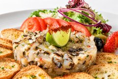 Menorca White Prawn Tartare at Bahia Restaurant