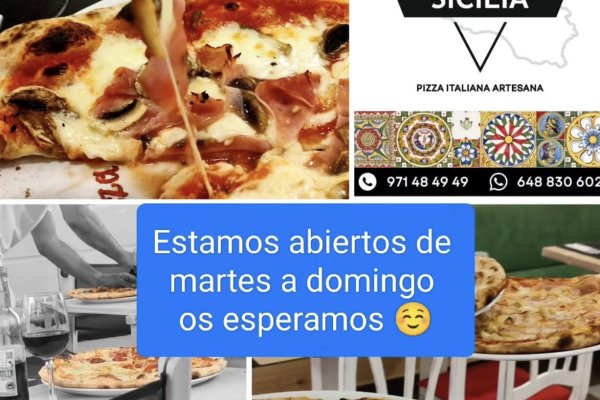 Pizza Sicilia mantiene abierta su propuesta de pizza artesana de martes a domingo