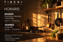 Tiberi Restobar recupera els serveis de migdia els divendres, dissabtes i diumenges