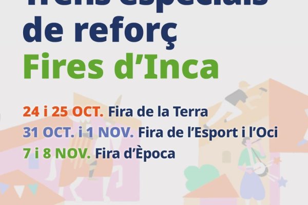 SFM reforça els serveis de tren els caps de setmana amb motiu de les fires d'Inca prèvies al Dijous Bo